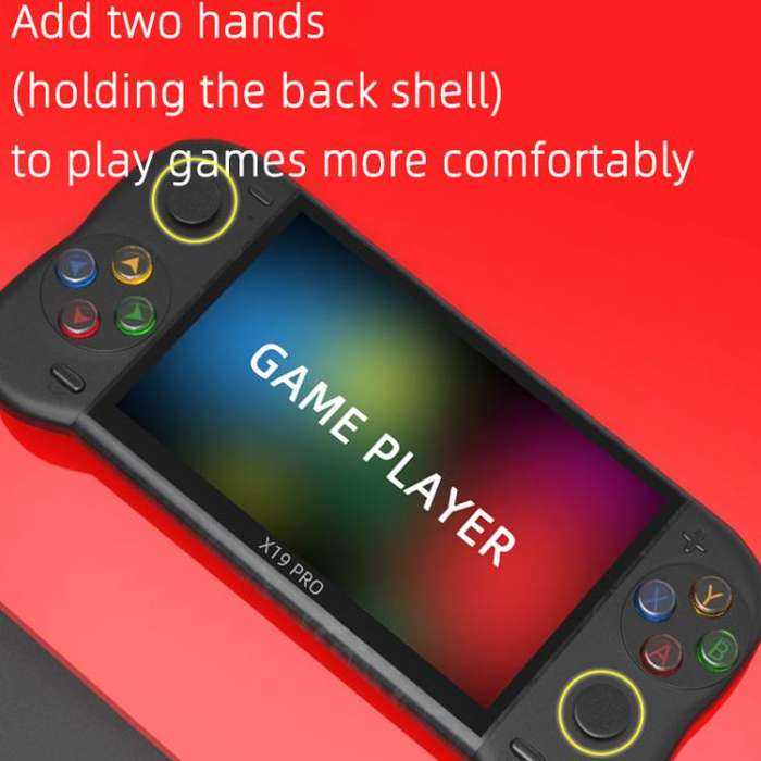X19 Pro 5.1-inch Screen Handheld Game Console Supports AV TV Output With 8G Memory Card(Black)