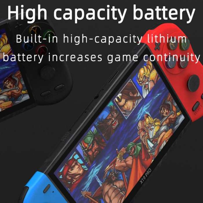 X19 Pro 5.1-inch Screen Handheld Game Console Supports AV TV Output With 8G Memory Card(Black)