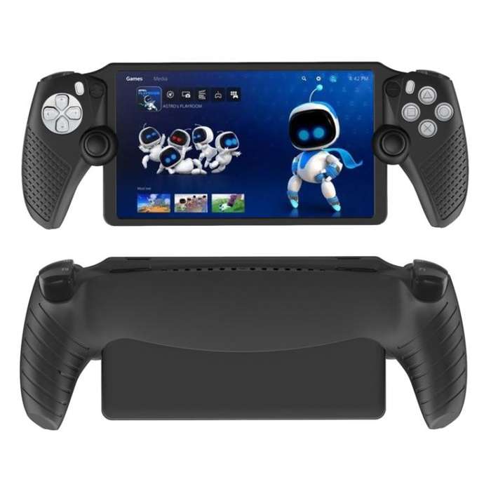 For Sony PlayStation Portal Silicone Case Game Console Protective Accessory(White)