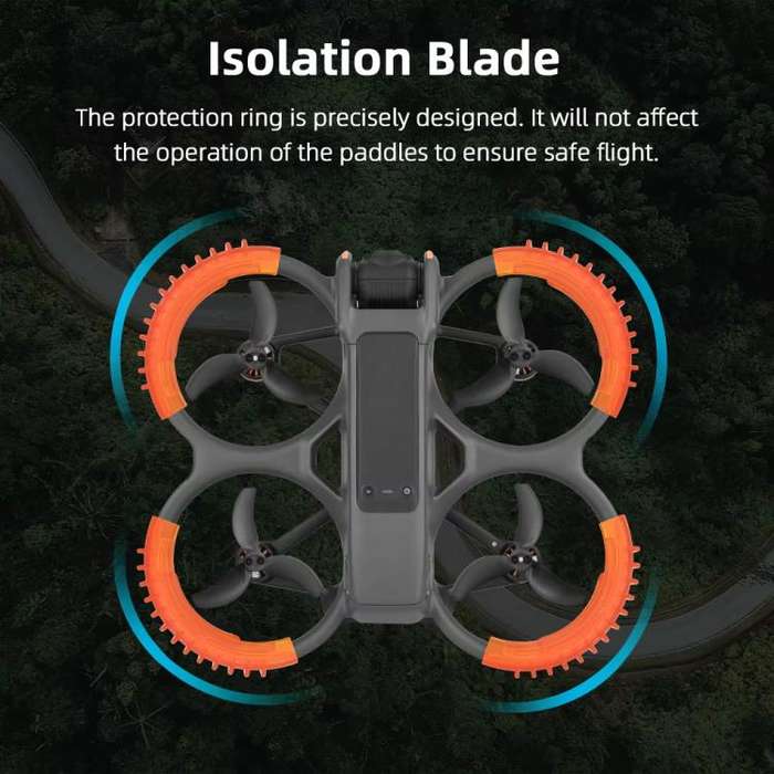 For DJI Avata 2 BRDRC 4pcs Paddle Protection Bumper Rings(Green)