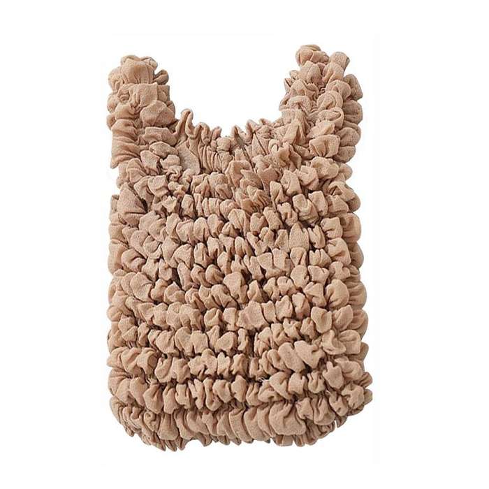 Mini Retractable Bubble Bag Multifunctional Large-capacity Elastic Shopping Bag(Khaki)