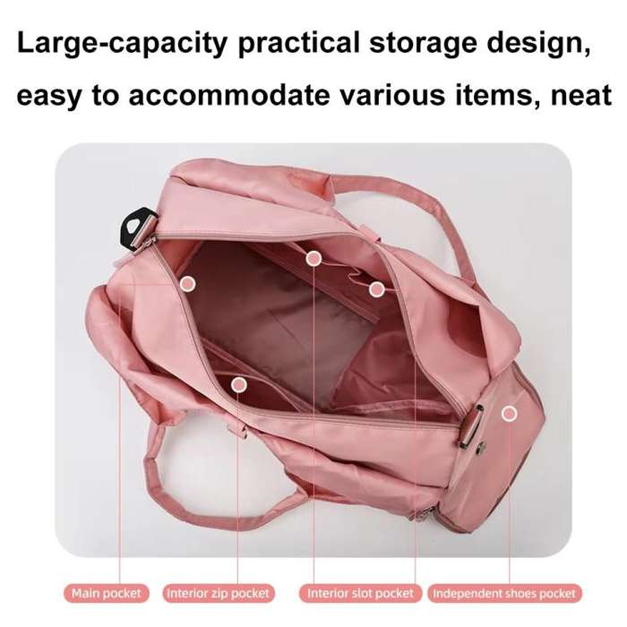 Yoga Gym Bag Handheld Luggage Bag Large Capacity Wear-resistant Travel Bag(Blue)