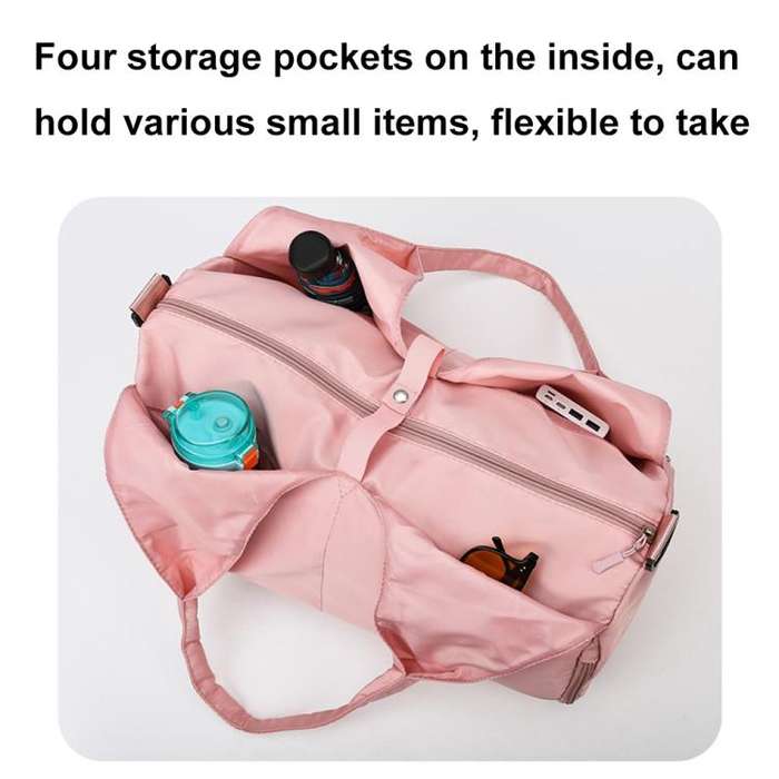 Yoga Gym Bag Handheld Luggage Bag Large Capacity Wear-resistant Travel Bag(Blue)