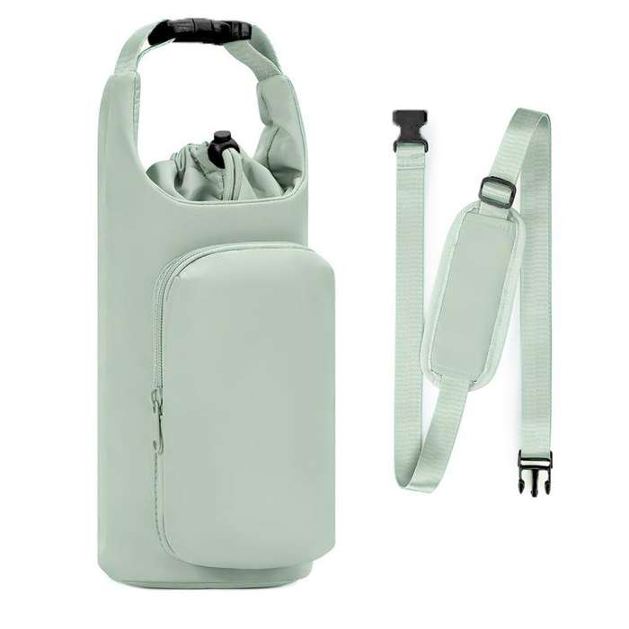 Oxford Cloth Outdoor Sports Water Bottle Cover Handheld Backpack Portable Thermos Mug Bag(Green)