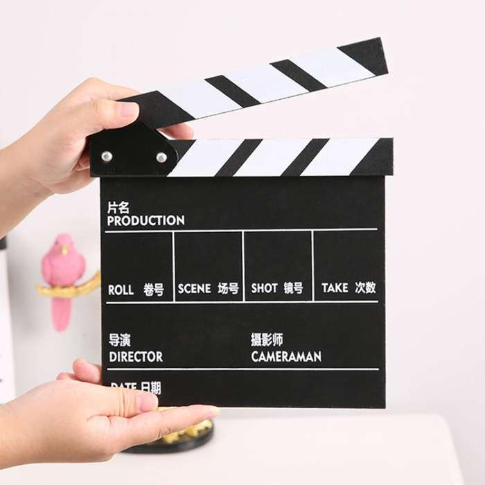Wooden Director Board Shooting Video Movie City Scene Record Board Photography Props, Style: Smal...