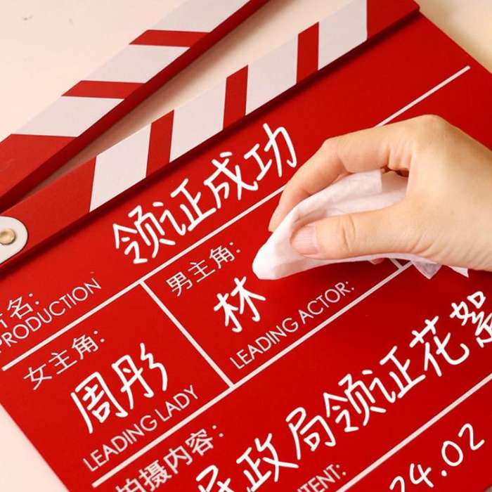 Wooden Director Board Shooting Video Movie City Scene Record Board Photography Props, Style: With...