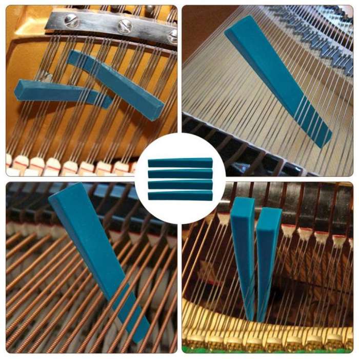 Piano Tuning Tool Set Tuning Stop Tape Wrench Musical Instrument Accessories, Style: Blue 6pcs / Set