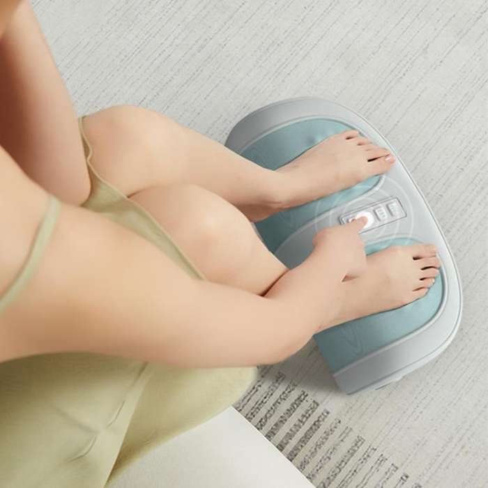 Z5 Dual-frequency Red Light Constant Temperature Hot Compress Foot Massager, Spec: US Plug(Black)