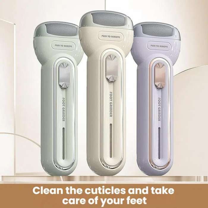 Electric Foot Grinder Dead Skin Callus Remover Foot Care Exfoliator Pedicure Device(Beige)