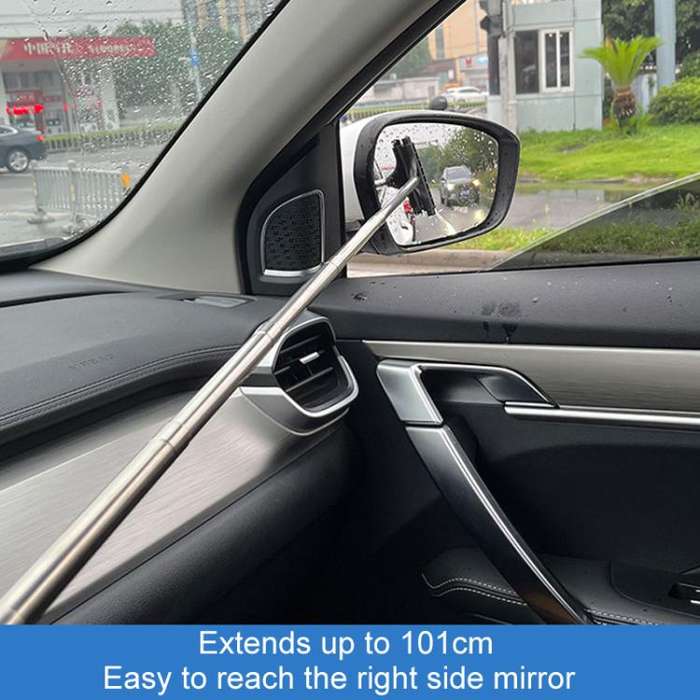 Retractable Windshield Cleaning Brush Scrubbing And Defogging 3 In 1 Car Wash Kit(Blue)