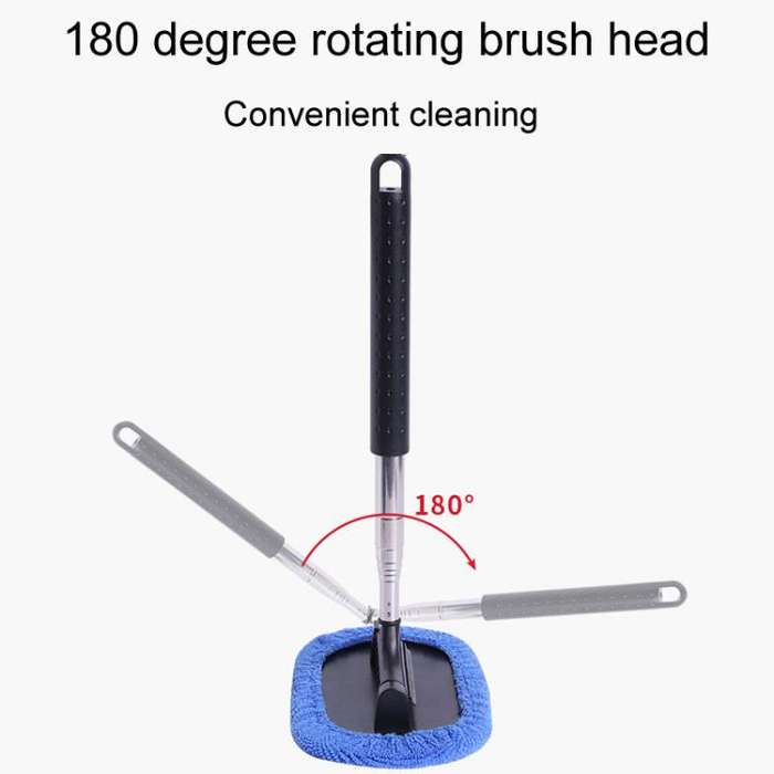 Retractable Windshield Cleaning Brush Scrubbing And Defogging 3 In 1 Car Wash Kit(Blue)