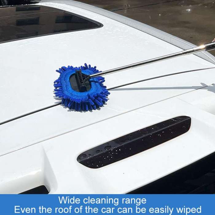 Retractable Windshield Cleaning Brush Scrubbing And Defogging 3 In 1 Car Wash Kit(Blue)
