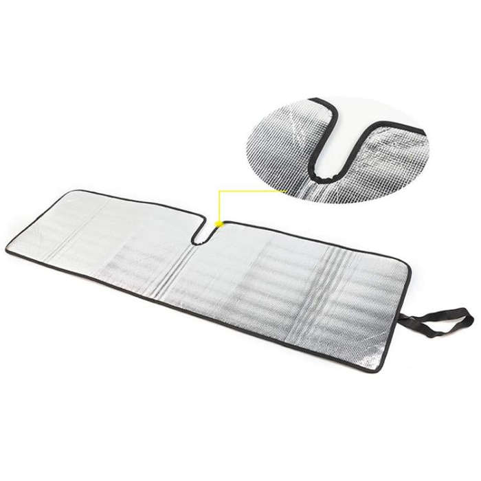 51.9 x 16.1inch For Jeep 2007-2017 Wrangler JK Car Front Windshield Sunshade(Black+Silver)