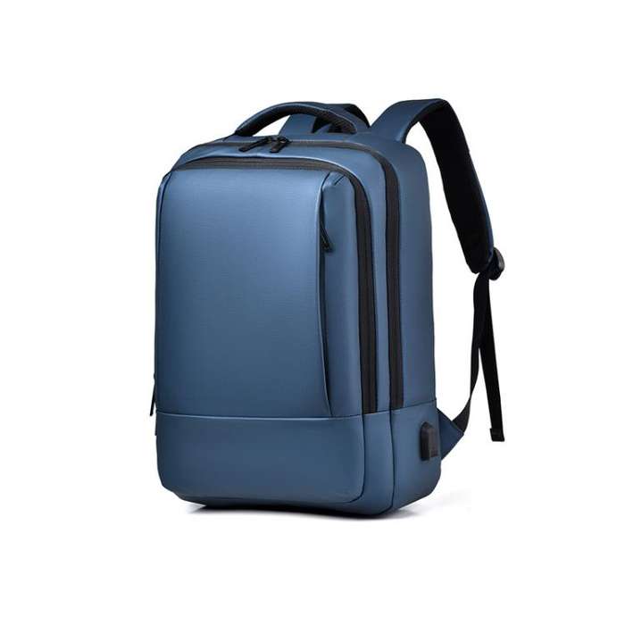 OUMANTU 2103 Large Capacity Multi-Compartment Waterproof Laptop Backpack With USB Port(Blue)