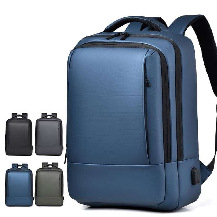 OUMANTU 2103 Large Capacity Multi-Compartment Waterproof Laptop Backpack With USB Port(Black)