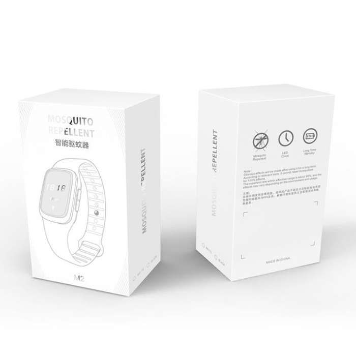 Ultrasonic Mosquito Repellent Watch Outdoor Mosquito Repellent Bracelet(White)