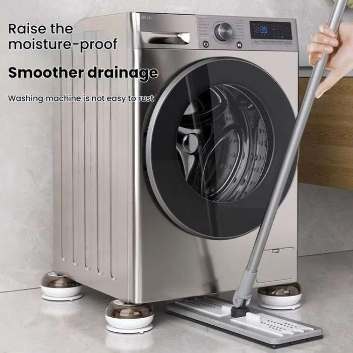 4pcs /Set Washing Machine Foot Pads Heightened Base for Refrigerators Furniture(White)