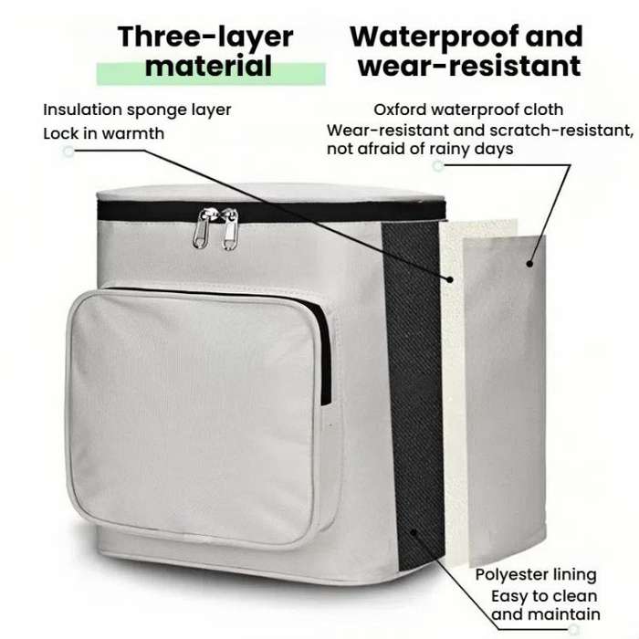 Electrical Motorcycle Waterproof Rear Backrest Hanging Bag Large Capacity Helmet Storage Bag(Black)