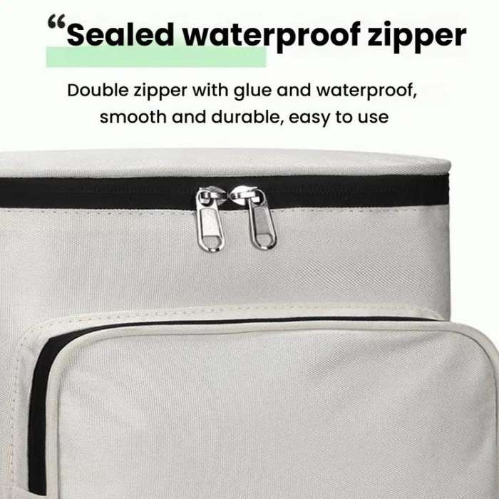Electrical Motorcycle Waterproof Rear Backrest Hanging Bag Large Capacity Helmet Storage Bag(White)