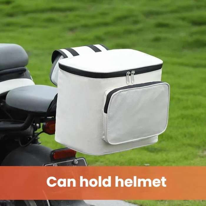 Electrical Motorcycle Waterproof Rear Backrest Hanging Bag Large Capacity Helmet Storage Bag(Black)