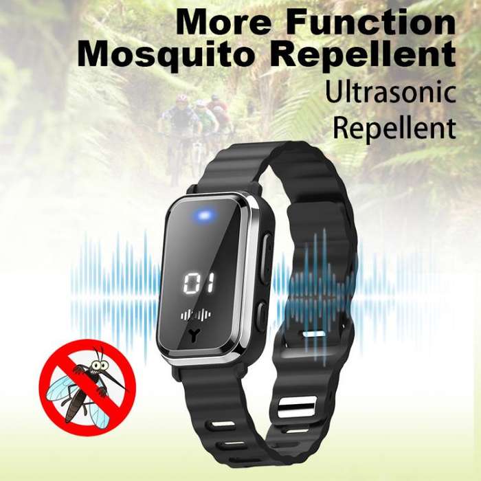 Antistatic Mosquito Repellent Bracelet Static Elimination Watch(Black)