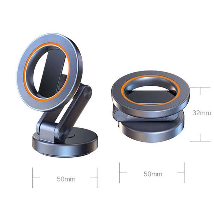JK-319 Universal Foldable Car Cell Phone Holder Car Dashboard Rotating Magnetic Navigation Mount(...