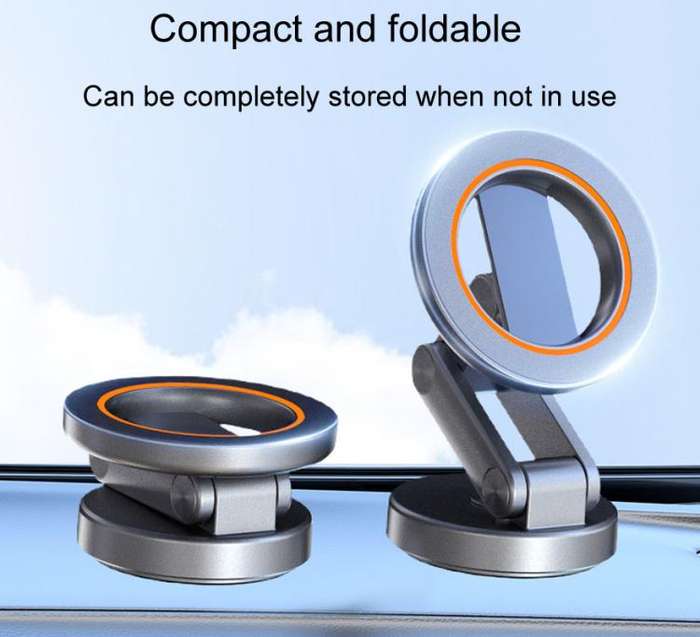 JK-319 Universal Foldable Car Cell Phone Holder Car Dashboard Rotating Magnetic Navigation Mount(...