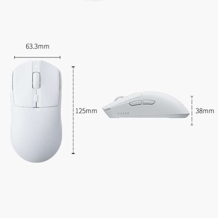 Ajazz AJ139 Pro Gaming Mouse Lightweight PAW3395 Wireless 2.4G + Wired Dual Mode Computer Mouse(B...