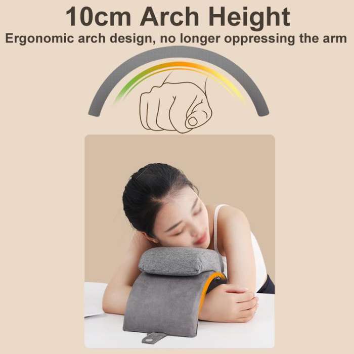 Office Folding Nap Pillow Portable Desk Sleeping Pillow, Color: Foam Dark Gray