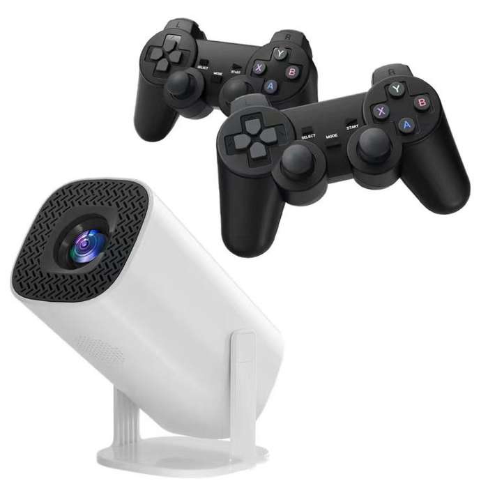 P30 Game Projector Android 11 System With Wireless Gaming Controller 720P Home Theater(US Plug)