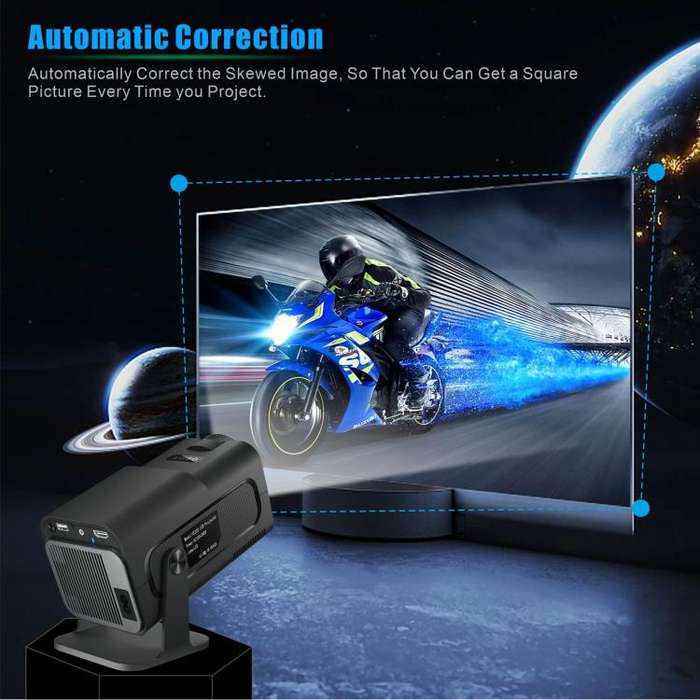 HY320 Game Projector Android 11 System With Wireless Gaming Controller 720P Home Theater(US Plug)