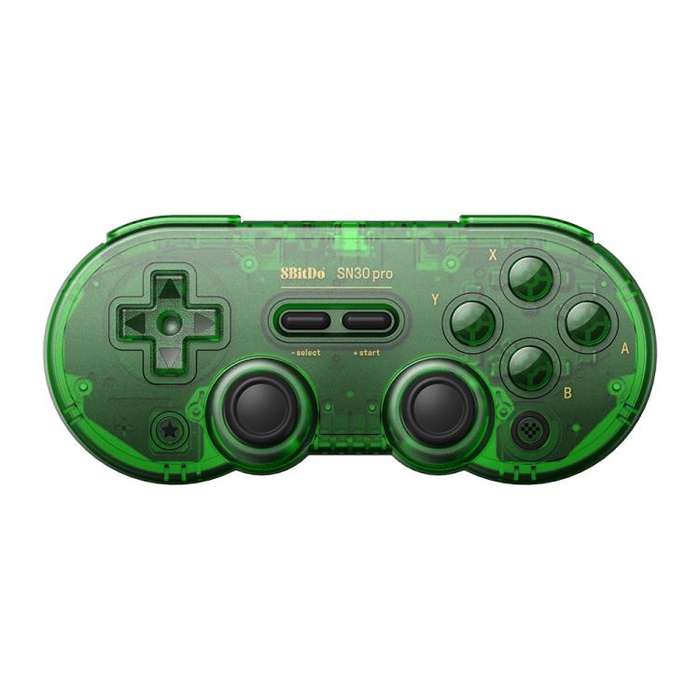 8BitDo SN30 Pro Retro Special Edition Translucent Wireless Bluetooth Multi-Platform Gamepad(Green)
