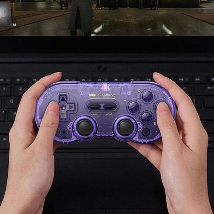 8BitDo SN30 Pro Retro Special Edition Translucent Wireless Bluetooth Multi-Platform Gamepad(Green)