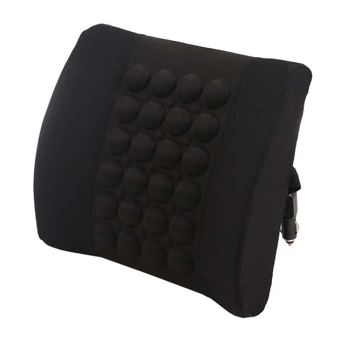 Automotive Universal Electrical Massage Lumbar Cushion Car Lumbar Support Pad(Black)