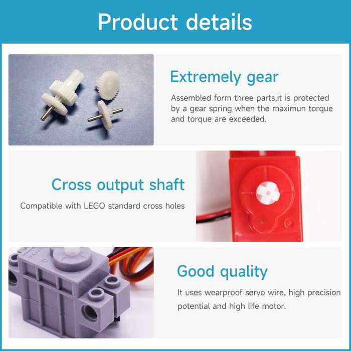 Building Block Motor Programmable Geekservo For DIY Electronic Smart Car