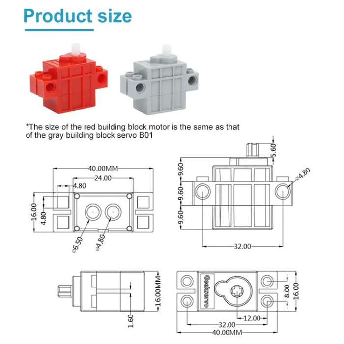 Building Block Motor Programmable Geekservo For DIY Electronic Smart Car