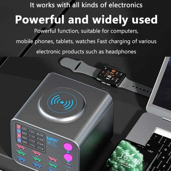 MaAnt DianBa No.2 USB Multi-port Mobile Phone Repair Desktop Charging Station EU Plug