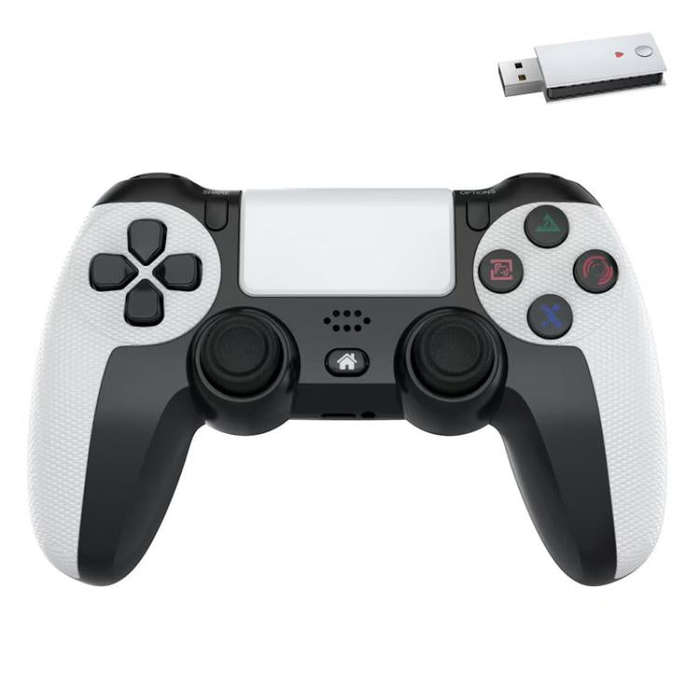 2.4G Dual Motor Dual Vibration 6-Axis Wireless Gamepad For PS4 / PS5 / Android / iOS / PC(White)