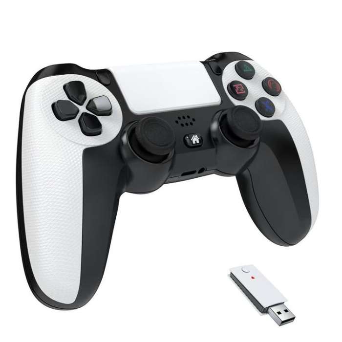 2.4G Dual Motor Dual Vibration 6-Axis Wireless Gamepad For PS4 / PS5 / Android / iOS / PC(White)