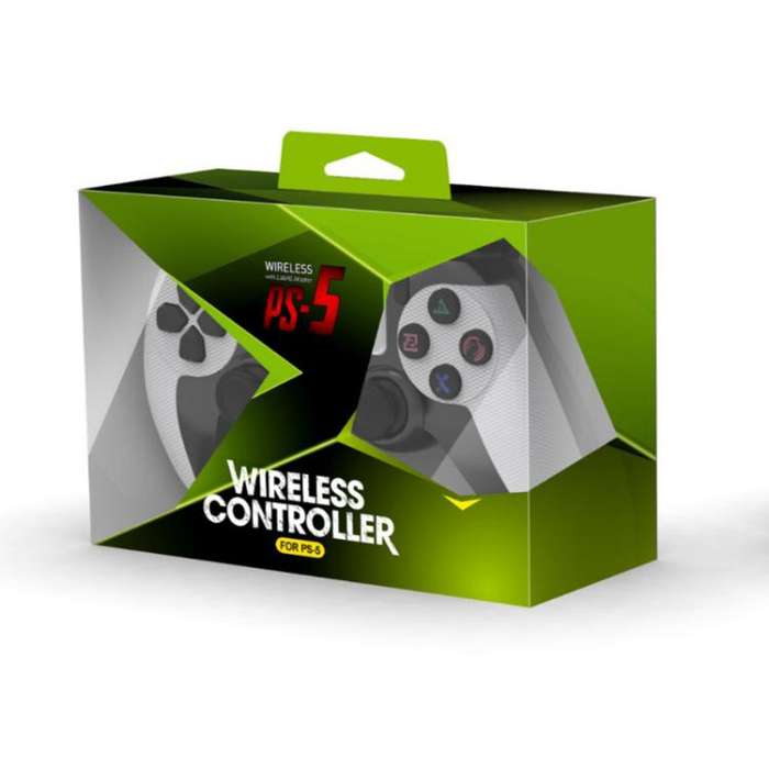 2.4G Dual Motor Dual Vibration 6-Axis Wireless Gamepad For PS4 / PS5 / Android / iOS / PC(White)