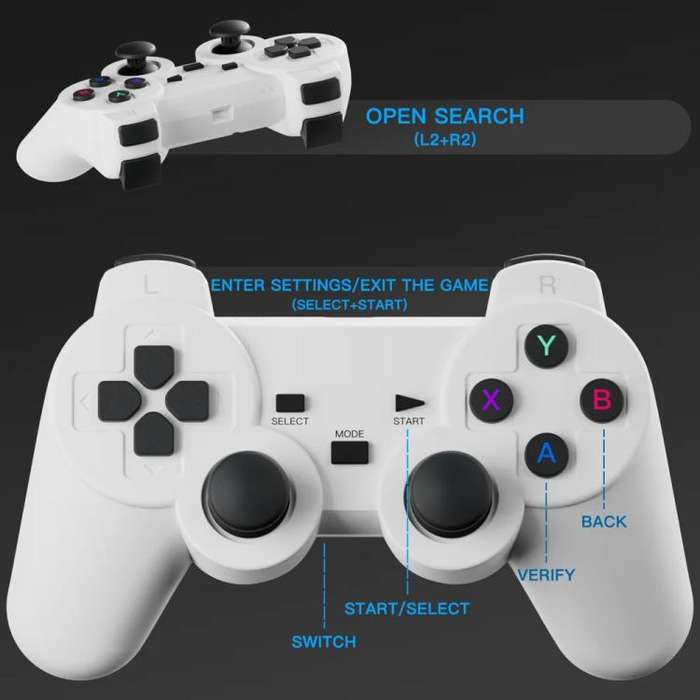 HY300  Game Projector Android 11 System With Wireless Gaming Controller 720P Home Theater(UK Plug)