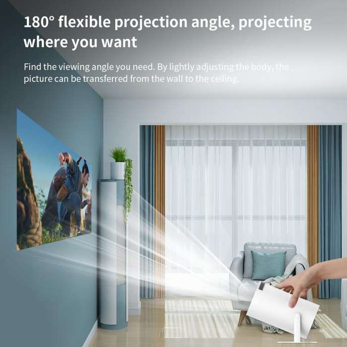 HY300  Game Projector Android 11 System With Wireless Gaming Controller 720P Home Theater(UK Plug)