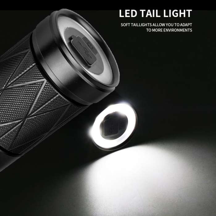 Mini Outdoor Long-Range Strong Light LED Flashlight, Specification: White Laser