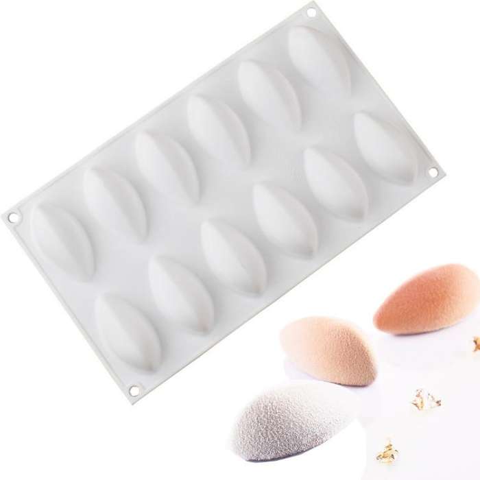 12-Cavity  Mango Jelly Mousse Cake & Ice Cream Silicone Mold For DIY Chocolate And Fondant