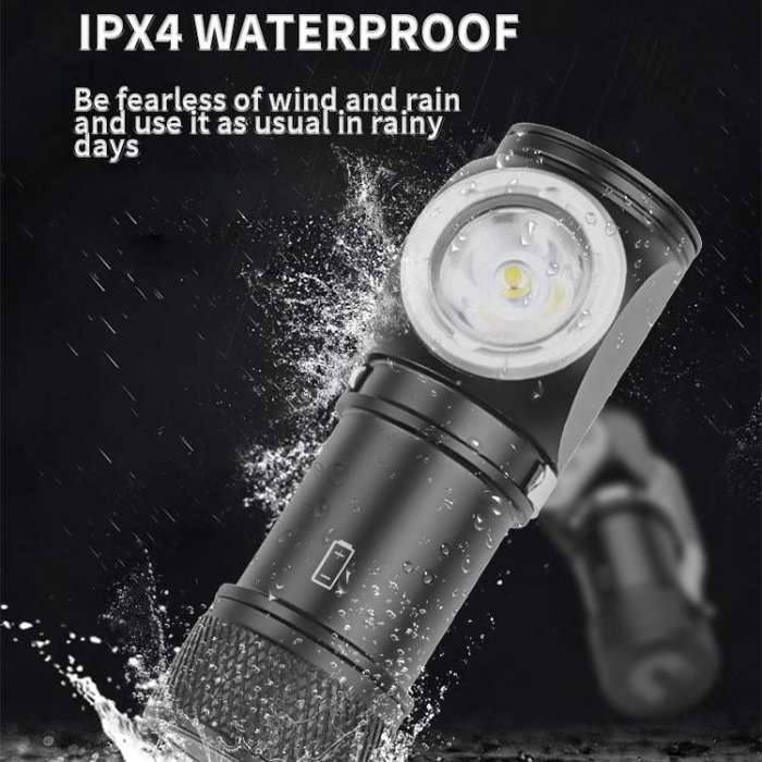 LED Flashlight Rechargeable Portable Multifunctional With Magnetic Headlight(6603)