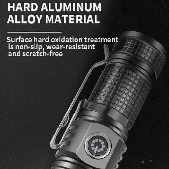 Mini TYPE-C Rechargeable White Laser LED Strong Light Long-Range Flashlight(Without Battery)
