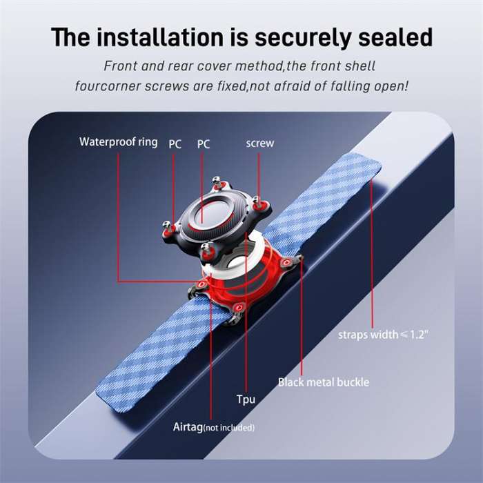 For AirTag Tracker Waterproof Protective Case Puppy Kitten Collar Metal Buckle Model Protective C...