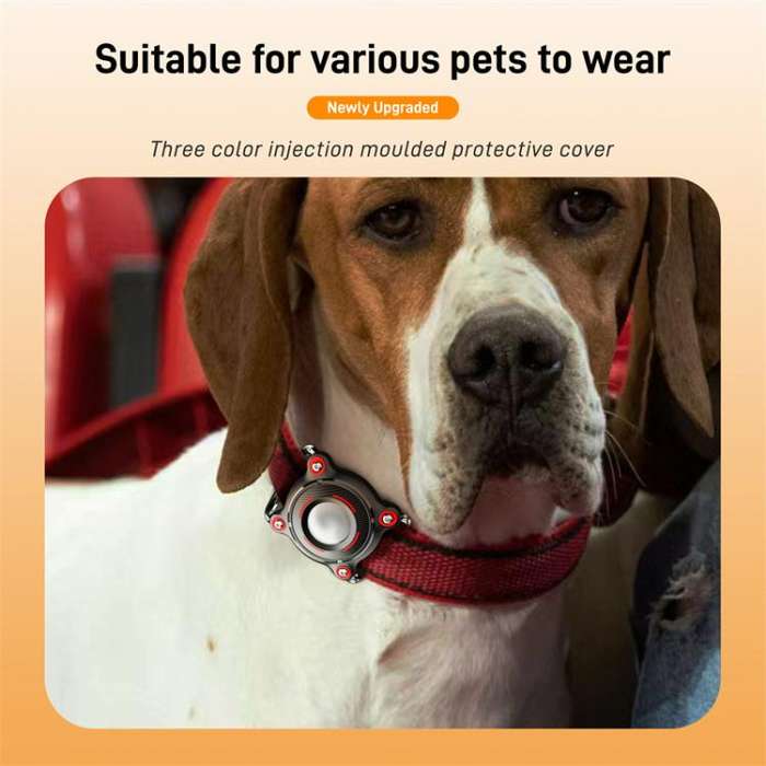 For AirTag Tracker Waterproof Protective Case Puppy Kitten Collar Metal Buckle Model Protective C...