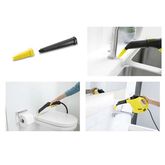 For Karcher Steam Cleaner Reusable Extension Nozzle(Black Yellow)