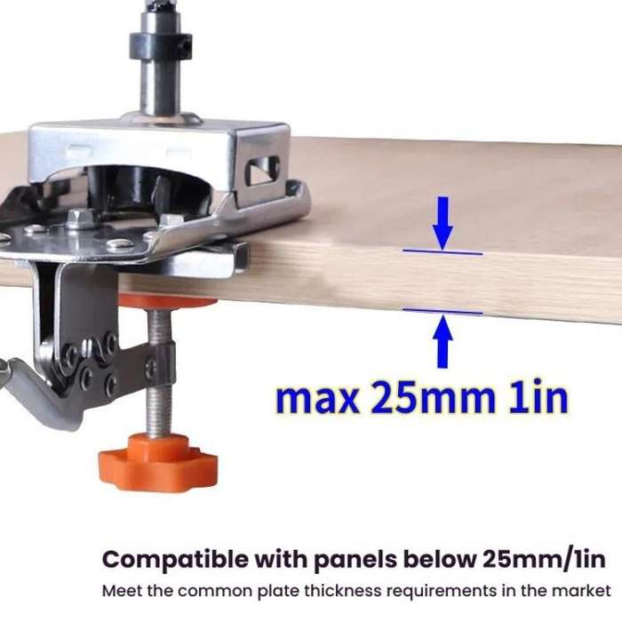 5 In 1 RUITOOL Stainless Steel Hinge Puncher Locator Adjustable Margin Quick Jig Woodworking Clos...